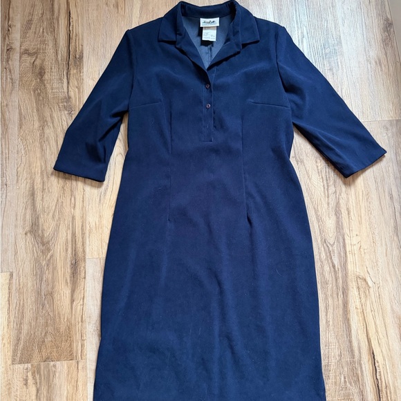 Vintage Northern Reflections Navy Blue Dress - Picture 4 of 7